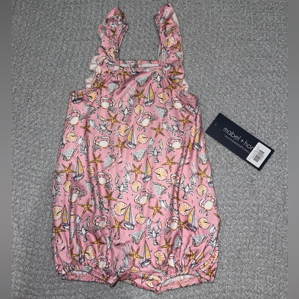 NWT Mabel+Honey 9m Seashells Romper